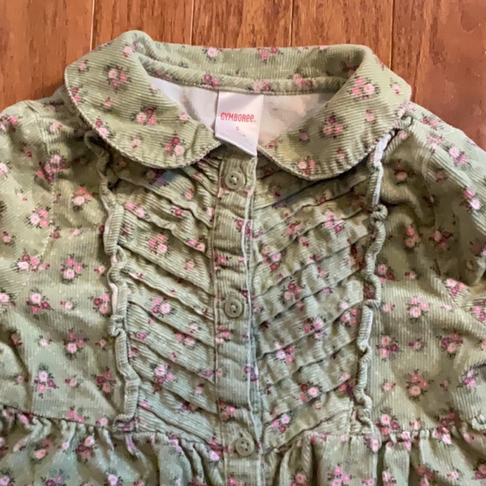 Green corduroy dress - Picture 2 of 3